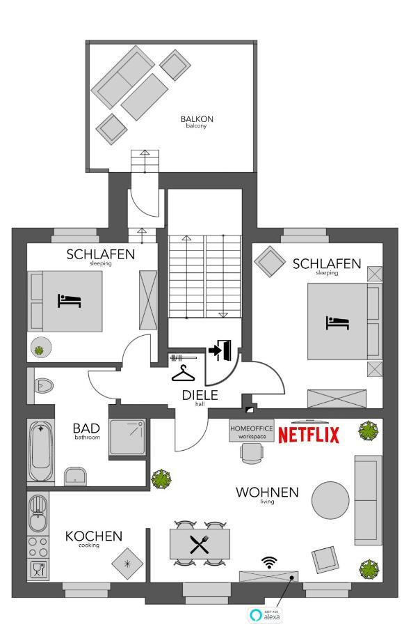 Secret Hideaways Tropical Feeling Mit 2 Schlafzimmer Nahe City L Messe L Flughafen L Hbf Duisburg Dış mekan fotoğraf